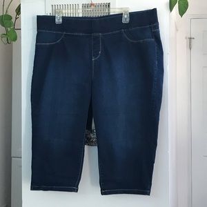 Avenue Denim Crop Pants Size 26 - Tummy Control Top - NWOT